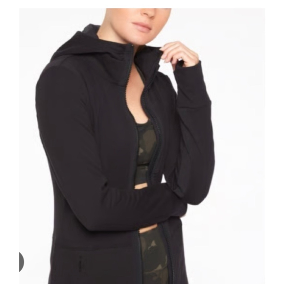 Athleta Tops - Women's Athleta Fitted Victory Hoodie S Black Full Zip